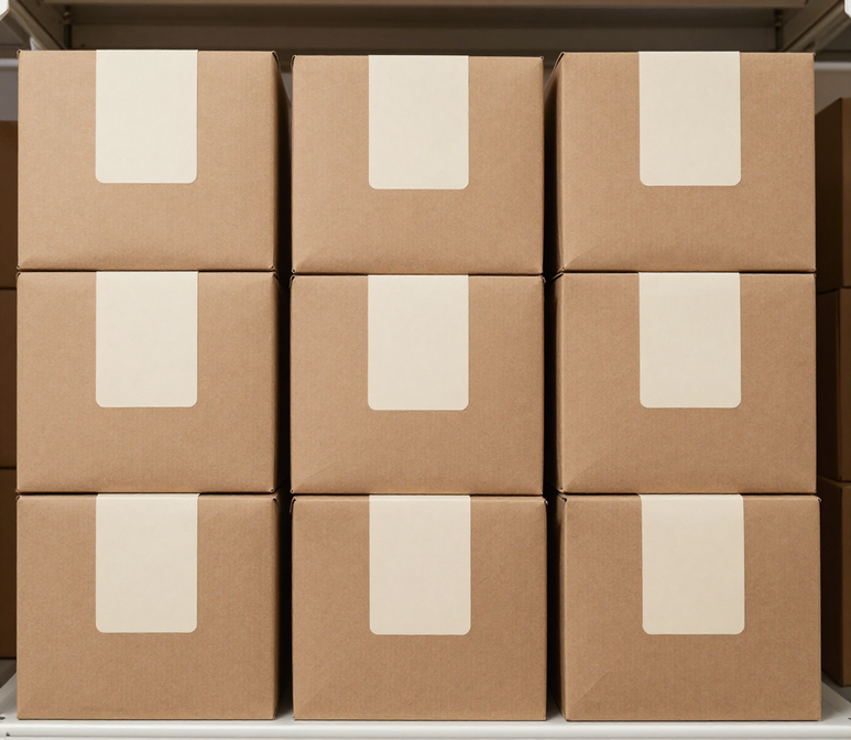 Palletized corrugated export cartons ready for container stuffing